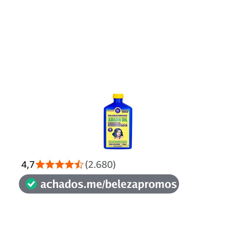 Lola From Rio – Óleo de Argan – Xampu, repara todos os tipos de cabelos danificados