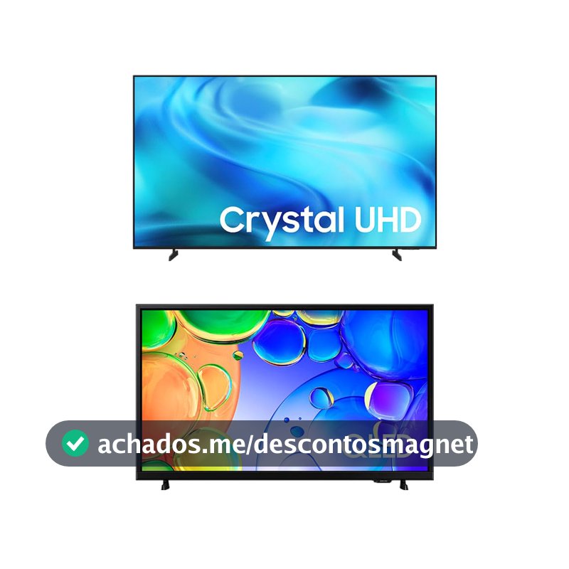 Samsung Combo Smart TV 70" Crystal UHD 4K U8000H + Samsung Smart TV 43" QLED Full HD