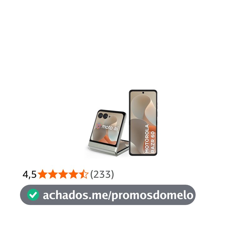 Smartphone Motorola Razr 60 256GB 12GB RAM, Tela Dobravel 6.9 pOLED, Camera IP48, Branco