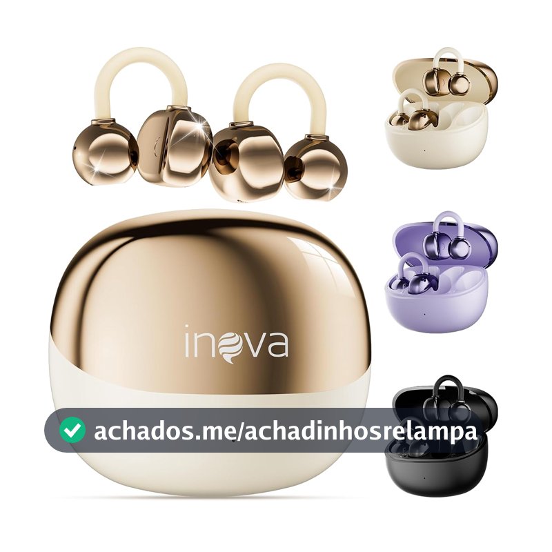 INAVA Fone de Ouvido de Nova Geração,Bluetooth 6.0,50h de Autonomia,À Prova d'Água IPX6,Microfone ENC,Conforto Leve para Esportes,Orelhas Pequenas e Óculos (Branco)