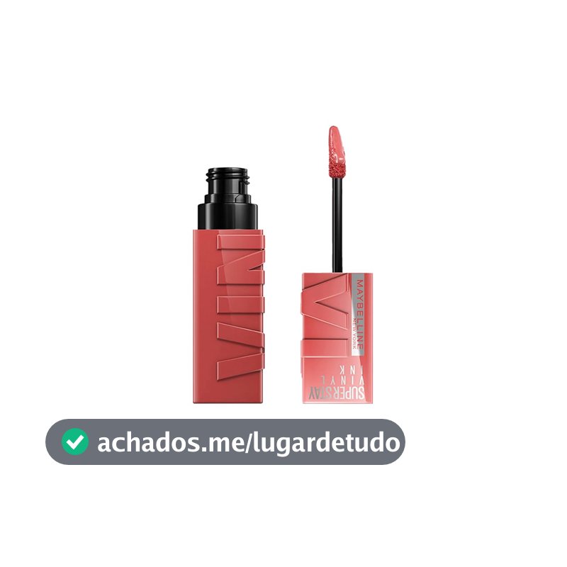 Batom Líquido Maybelline SuperStay Vinyl Ink Gloss 16h 15 Peachy 4,2ml
