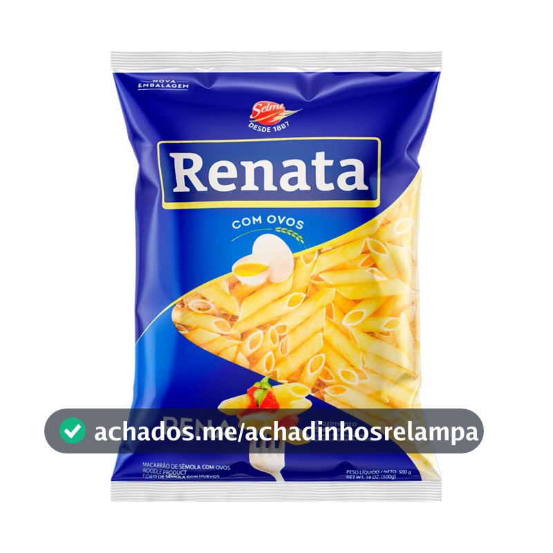 MACARRÃO RENATA C/OVOS PENA 20X500
