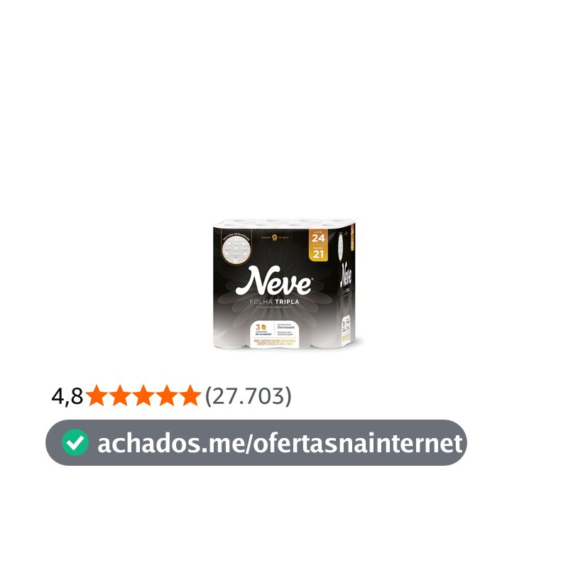 Papel Higiênico Neve Supreme Folha Tripla Leve 24 Pague 21 20 Metros