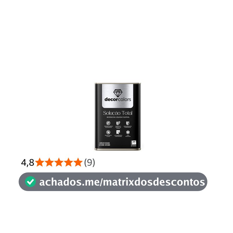 DECOR COLORS Tinta Borracha Líquida Solução Total 21,5kg (Cronos)
