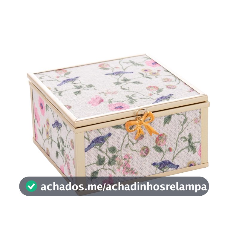 WOLFF - Porta-Jóias Blossom Garden 10cm x 11cm x 5,5cm Dourado Metal