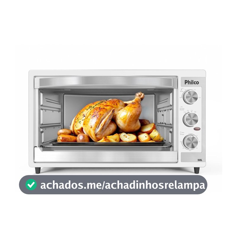 Forno Elétrico Philco 50L Branco Dupla Resistência PFE52B 220V