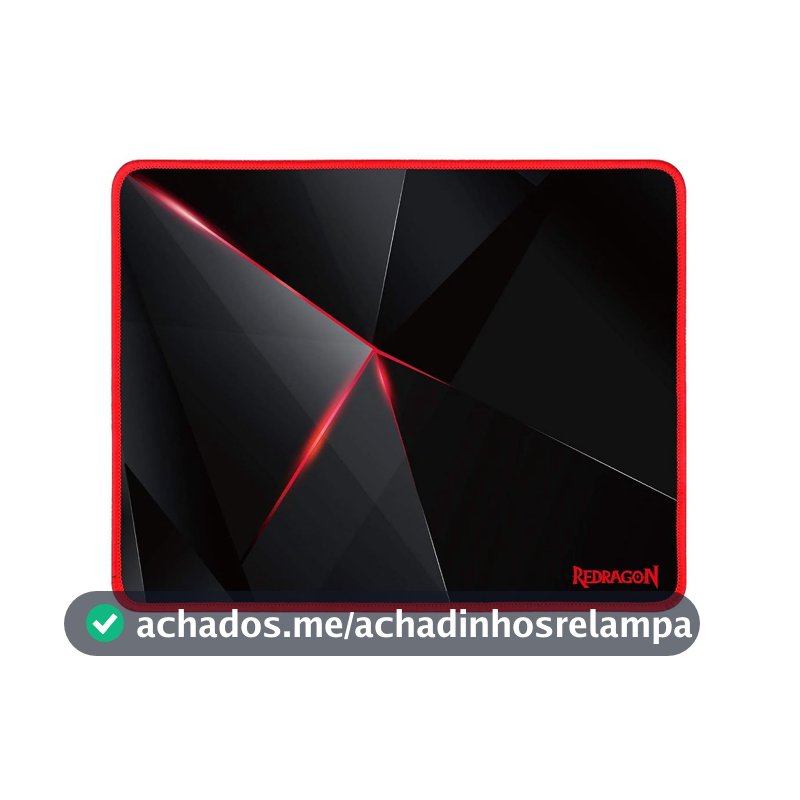 Redragon MOUSEPAD GAMER CAPRICORN 330x260x3MM P012, preto/vermelho