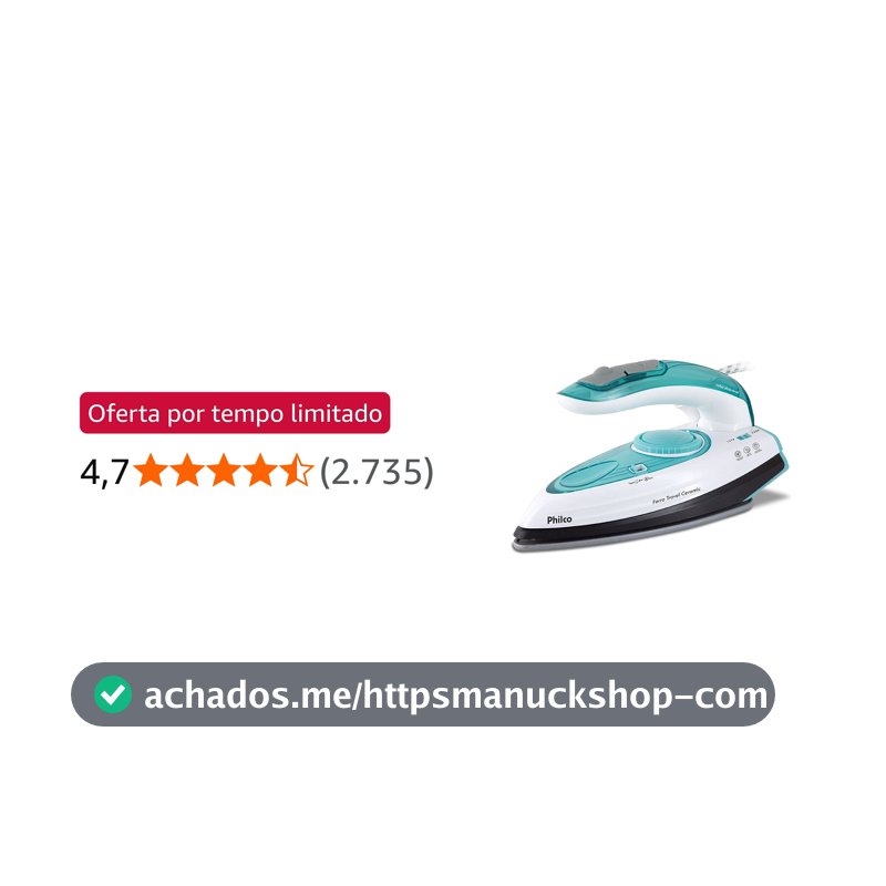 Philco Ferro a Vapor Travel Ceramic Bivolt Base em Cerâmica