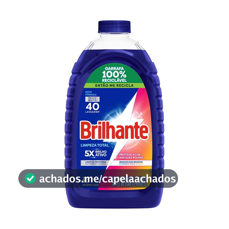 Brilhante Limpeza Total - Lava Roupas Líquido 3L