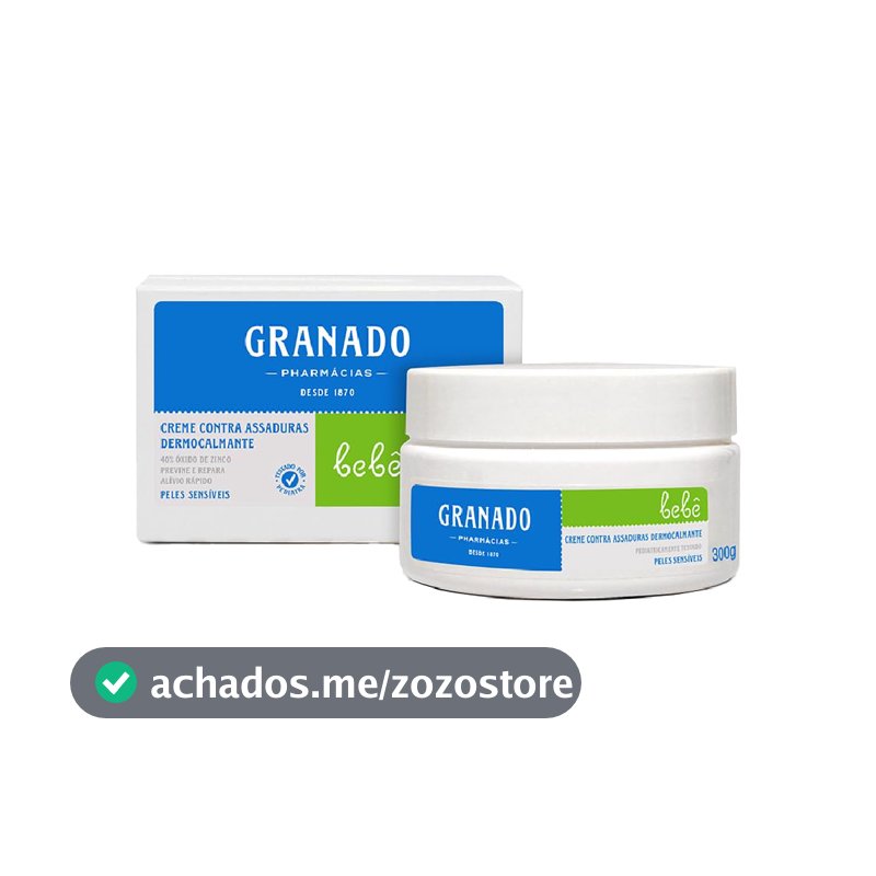 Granado Creme Assaduras Dermocalmante Bebê, Peles Sensíveis, 300g