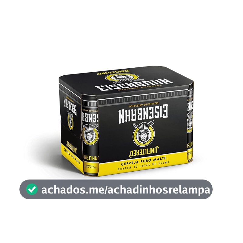 Cerveja Eisenbahn Unfiltered, 350ml, Pack com 12 Unidades