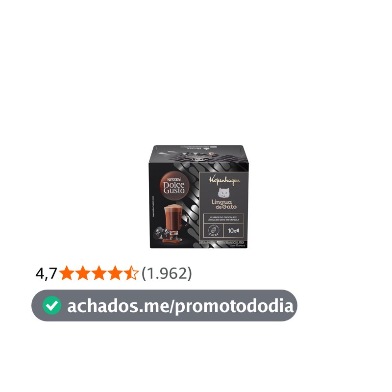 Achocolatado em Cápsula Nescafé Dolce Gusto Kopenhagen Língua de Gato 10 cápsulas