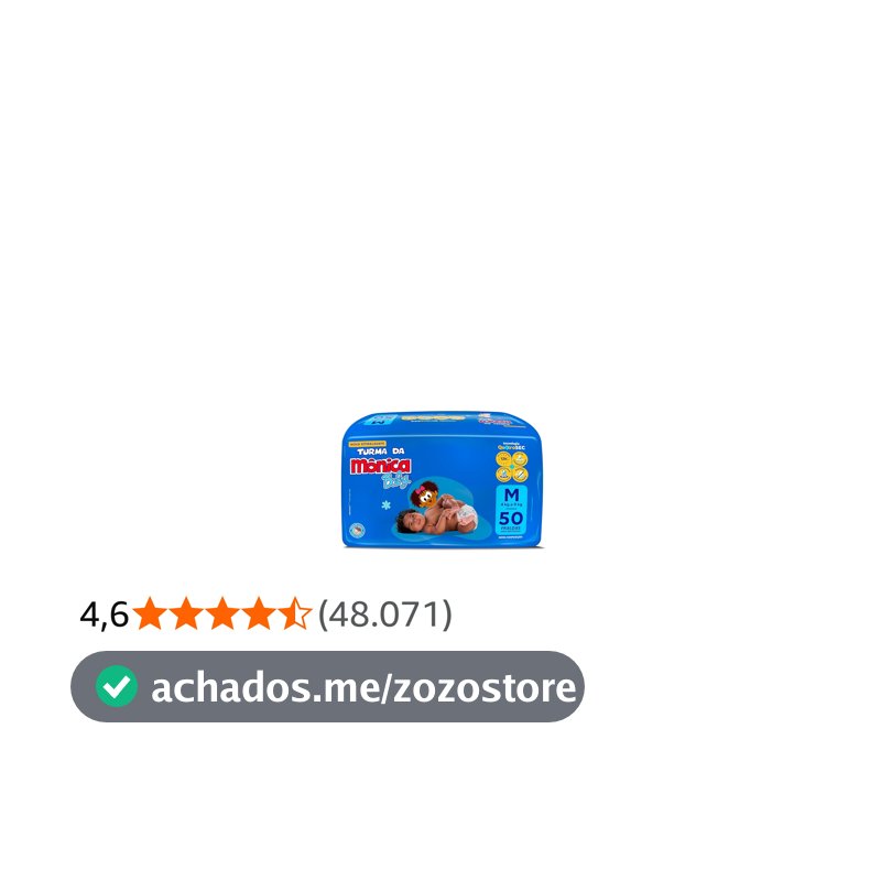 Fralda Turma da Mônica Baby Mega M 50 Unidades