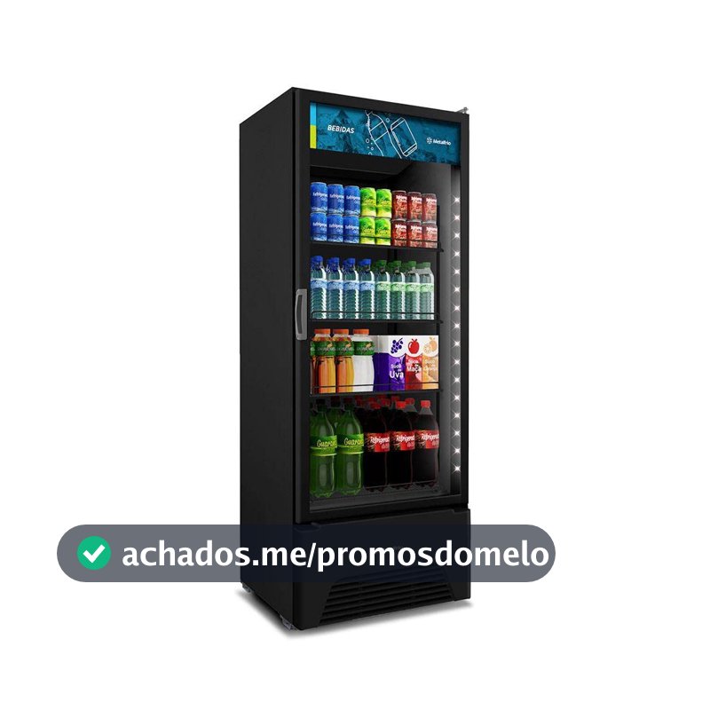 Refrigerador Expositor Vertical Metalfrio All Black Optima 577 Litros Vb52ah 220v