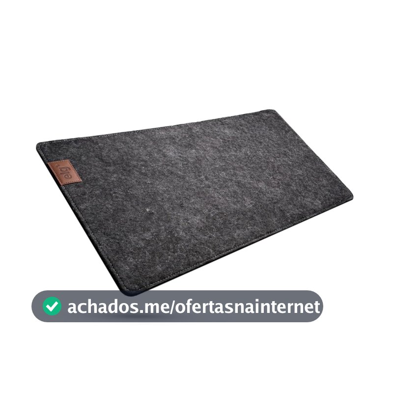 ELG, Mousepad Desk Mat MPEXL-DG, Feltro Premium, Porta-copo em Courino, 900x400x3mm