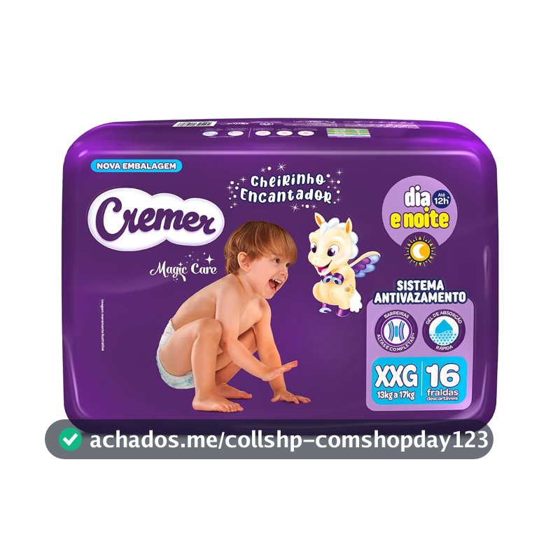 Fralda Cremer Jumbo XXG 16 Unidades