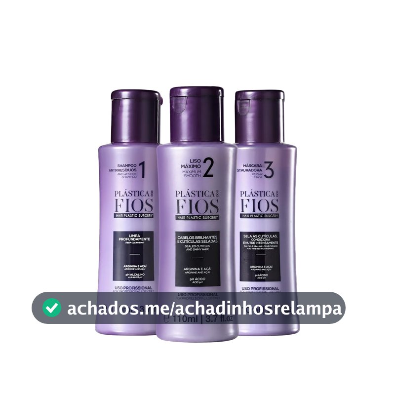 Cadiveu Professional Kit Plástica dos Fios - Selagem Térmica 3 Passos 110ml