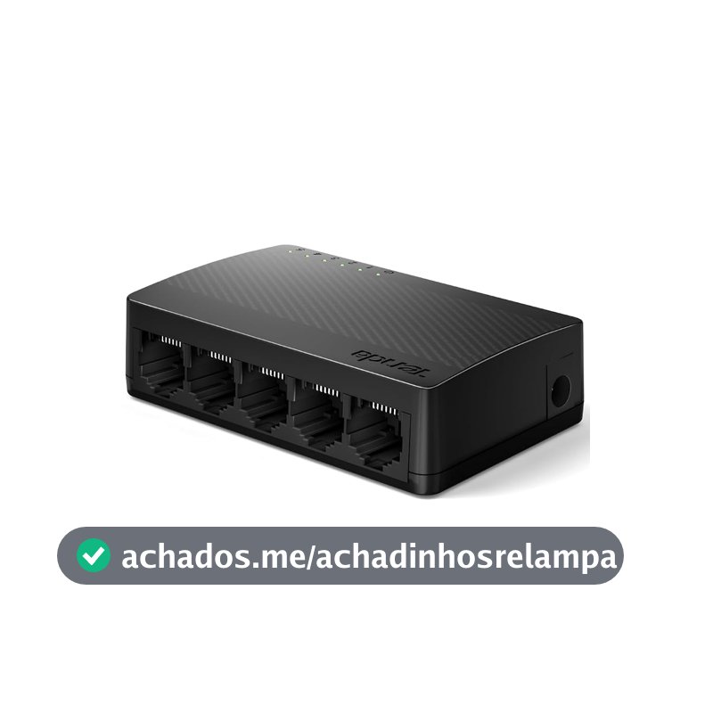 Switch Gigabit 5 Portas Tenda, Divisor Ethernet de Mesa Plug & Play