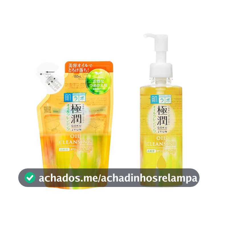 Hada Labo Cleansing Oil - Kit com Óleo de Limpeza facial demaquilante 200ml + Refil 180ml