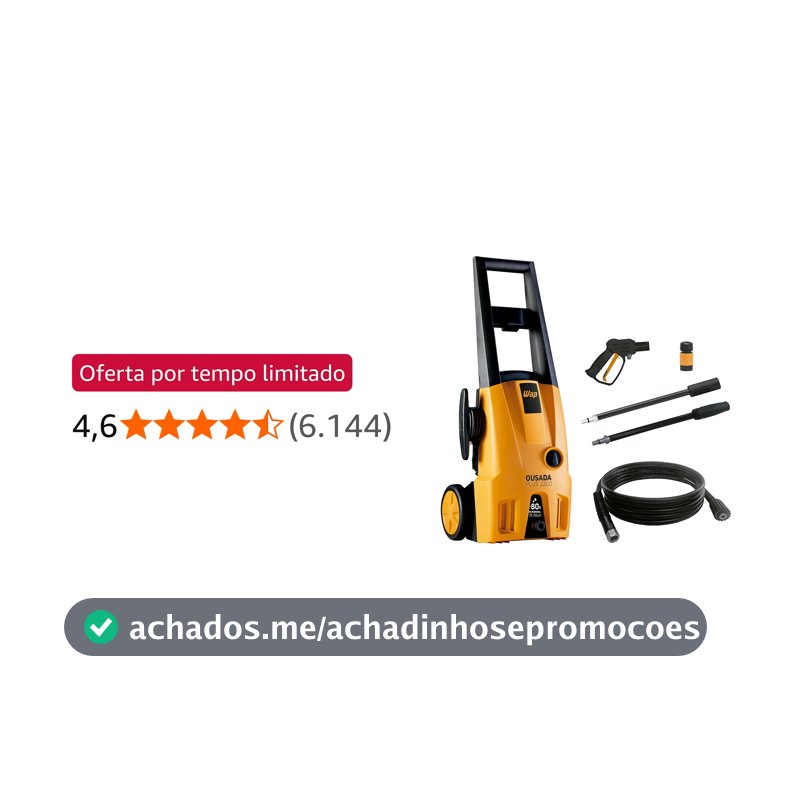 WAP Lavadora de Alta Pressão OUSADA PLUS 2200, 1500W 127V