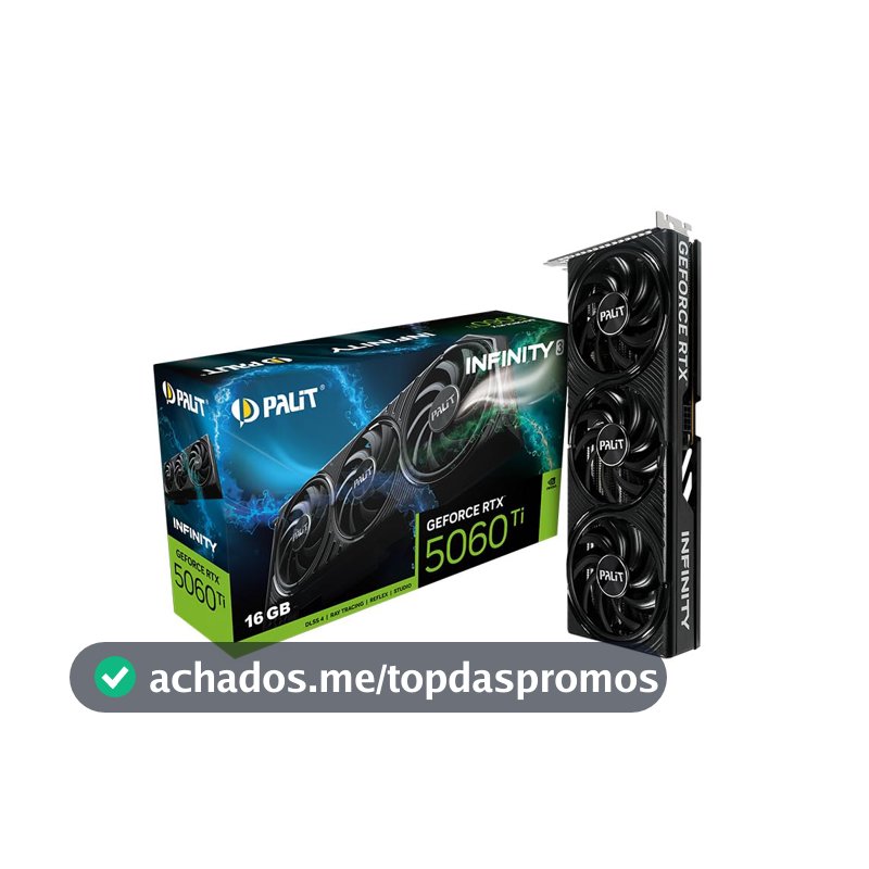 Palit GeForce RTX 5060 Ti Infinity 3 (16GB GDDR7/PCI Express 5.0/2572MHz/28000MHz) (Seminovo)