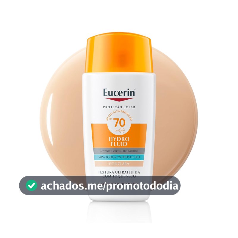 Eucerin Sun Protetor Solar Hydro Fluid Facial Cor Clara FPS70 50ml