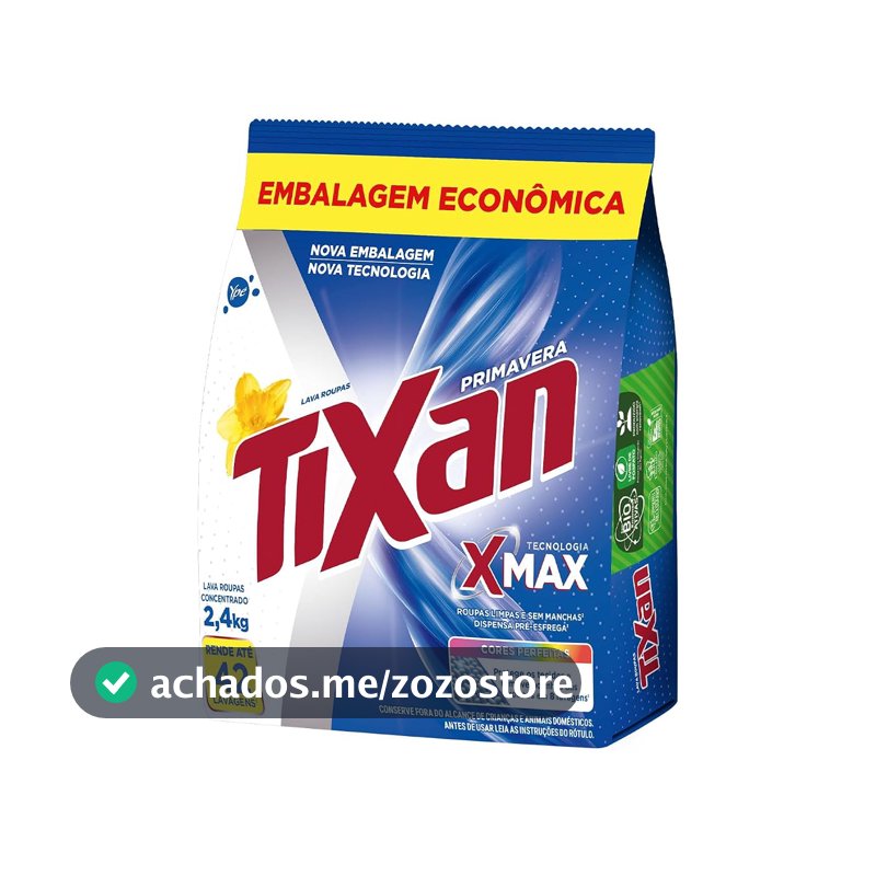 Ypê Lava Roupas em Pó Tixan Primavera Sachê 2,4Kg
