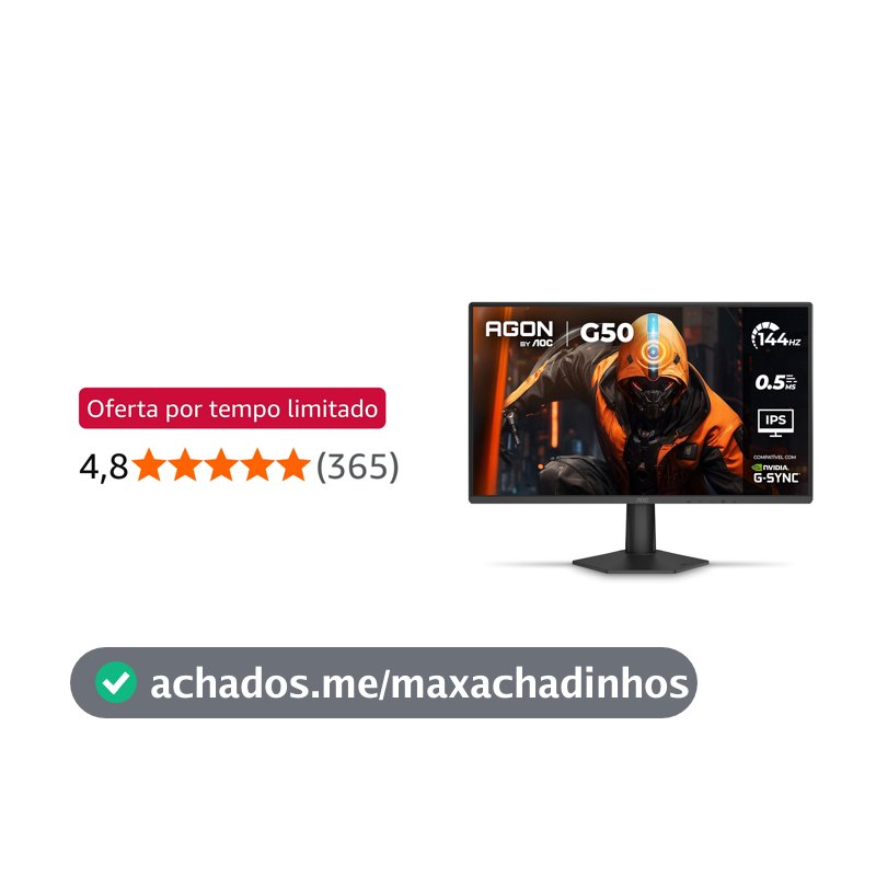 Monitor Gamer AOC AGON G50 24" 144Hz 0,5ms IPS HDR10 G-SYNC 24G50F