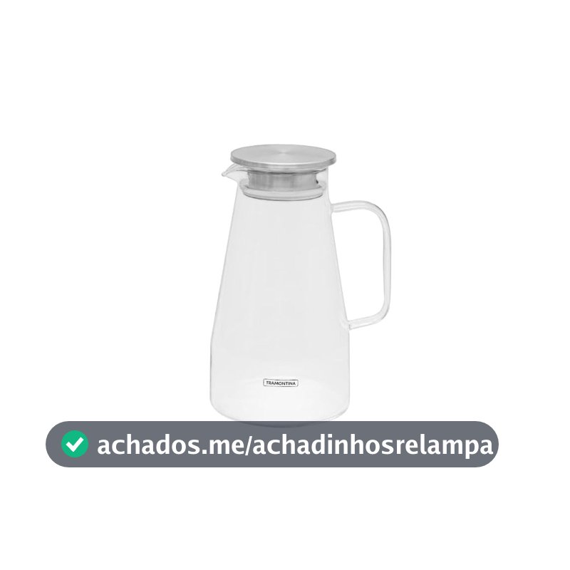 Jarra em Vidro Borossilicato Tramontina com Tampa em Aço Inox 1,8 L