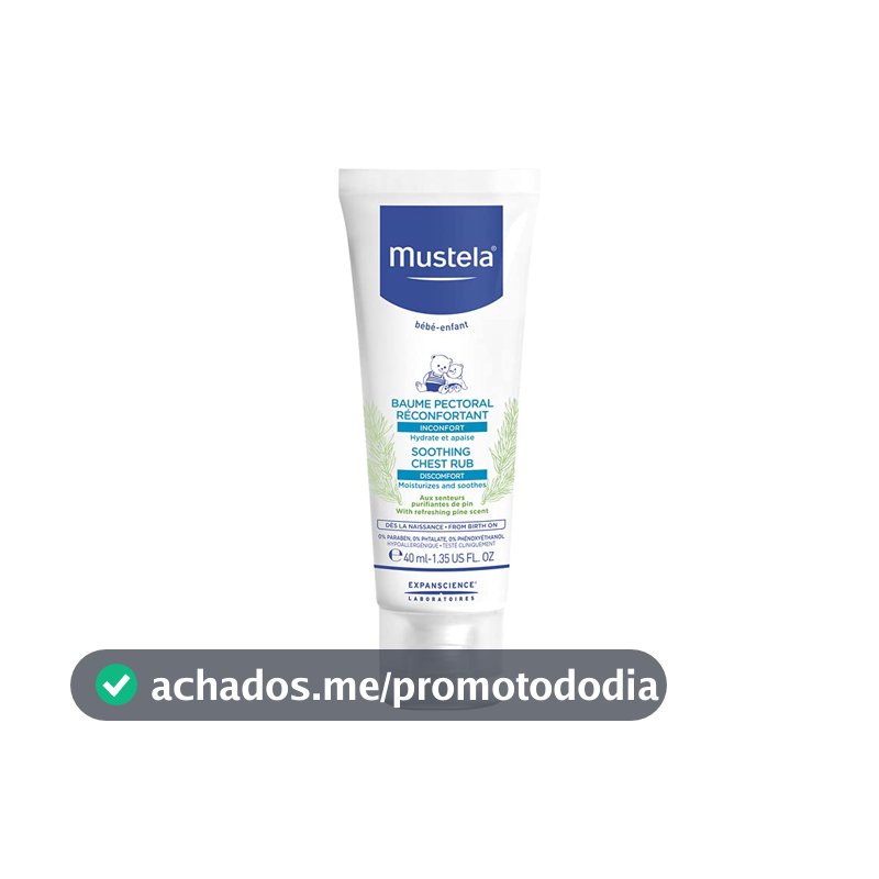Mustela Bálsamo Peitoral Reconfortante 40 ml, Mustela Bebê, Azul, 40 ml