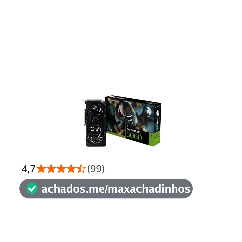 GAINWARD Placa gráfica RTX 5060 Ghost 8GB GDDR7 128bit 3-DP HDMI NE75060019P1-GB2063B VD9198