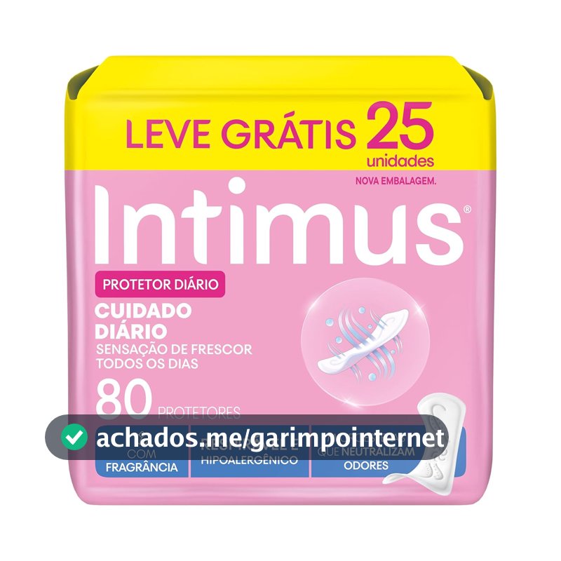 Protetor Diário Intimus® Cuidado Diário - 80 un