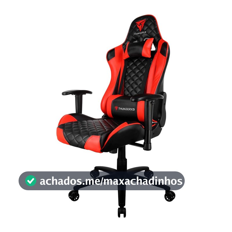 Cadeira Gamer Profissional TGC12 Preta/Vermelha THUNDERX3