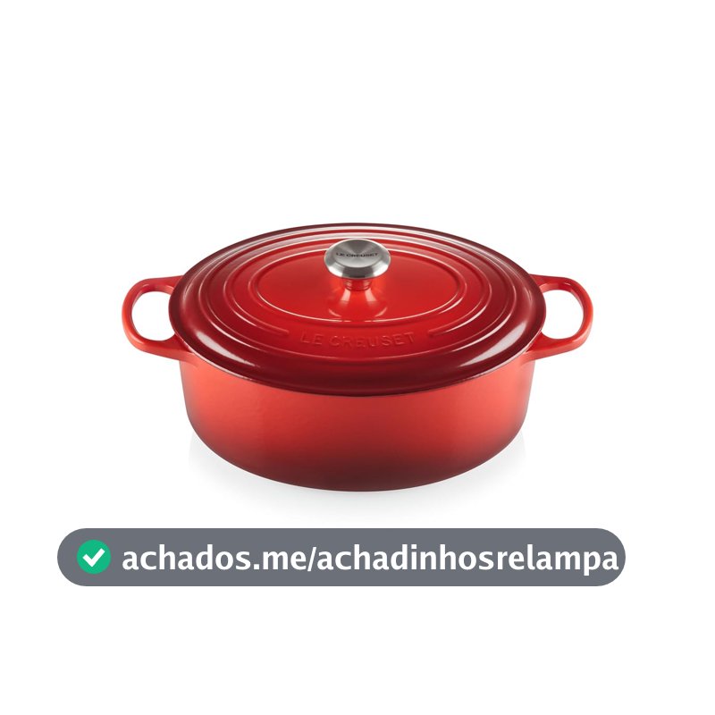 Le Creuset Panela Oval 31 cm Ferro Fundido Esmaltado Signature Vermelho
