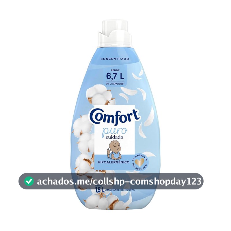 Amaciante de Roupa Concentrado Comfort Puro Cuidado, 1,5l