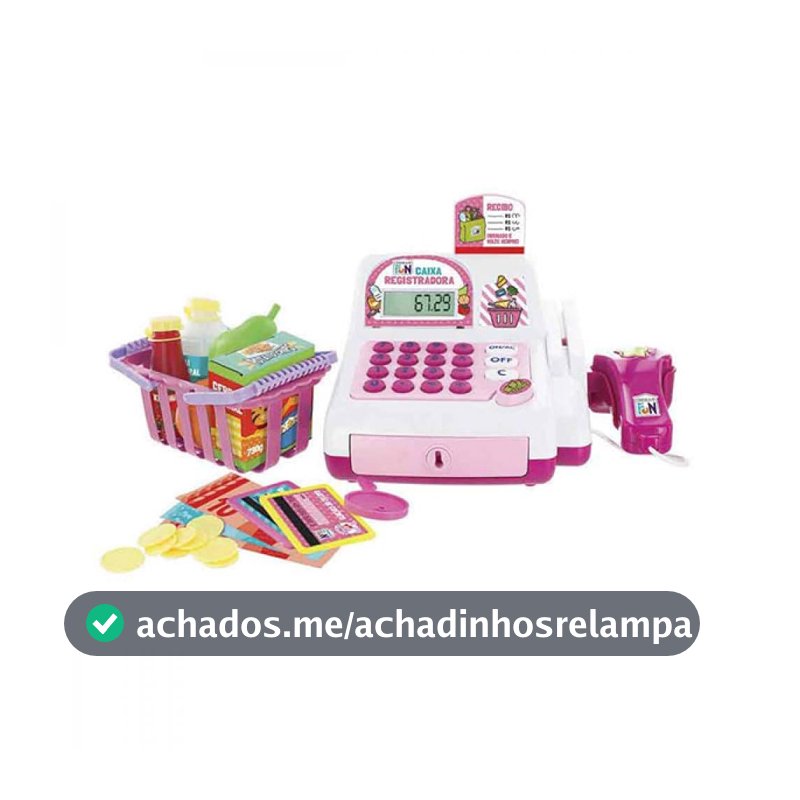 Caixa Registradora Rosa Com Luz e Som Creative Fun Multikids - BR387