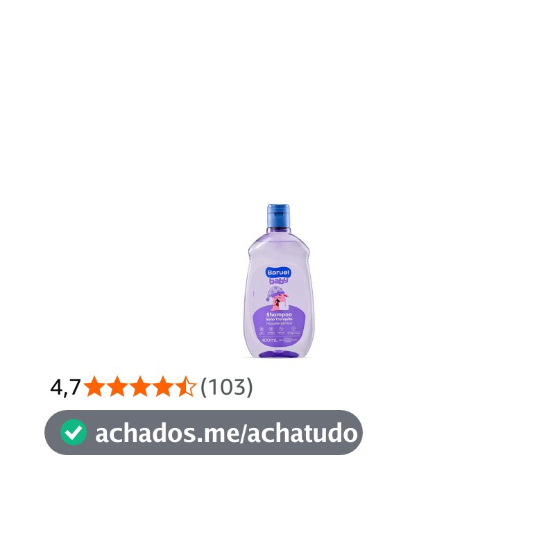 Shampoo Infantil Sono Tranquilo 400ml – Baruel Baby