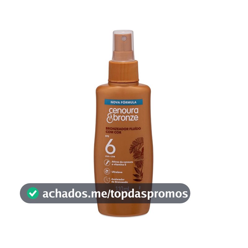 Bronzeador Fluído com Cor FPS 6 Cenoura & Bronze 110ml