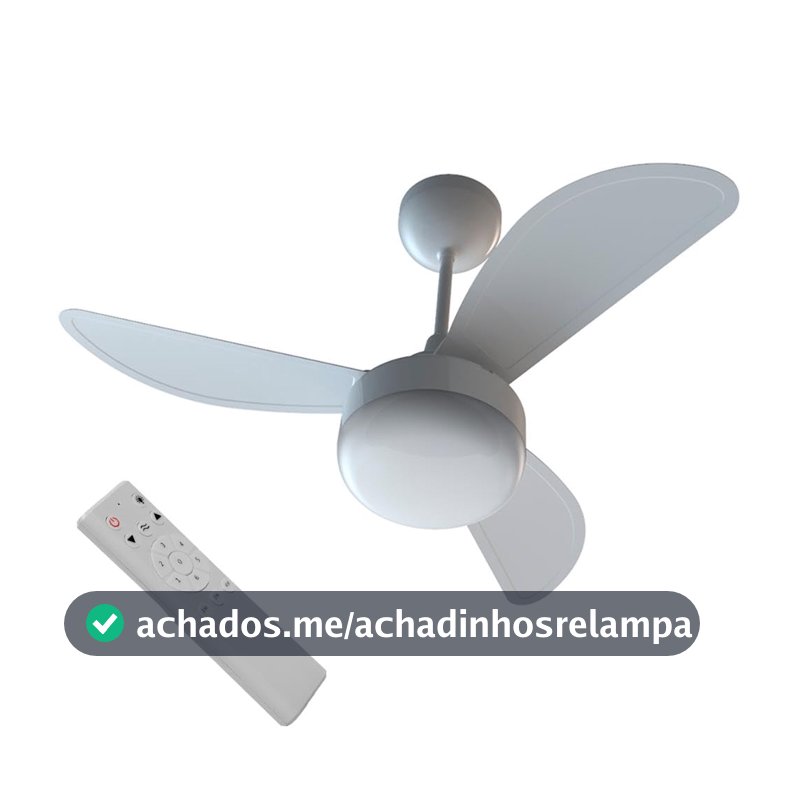 Ventilador de teto Ventisol Fenix inverter controle remoto placa led integrada