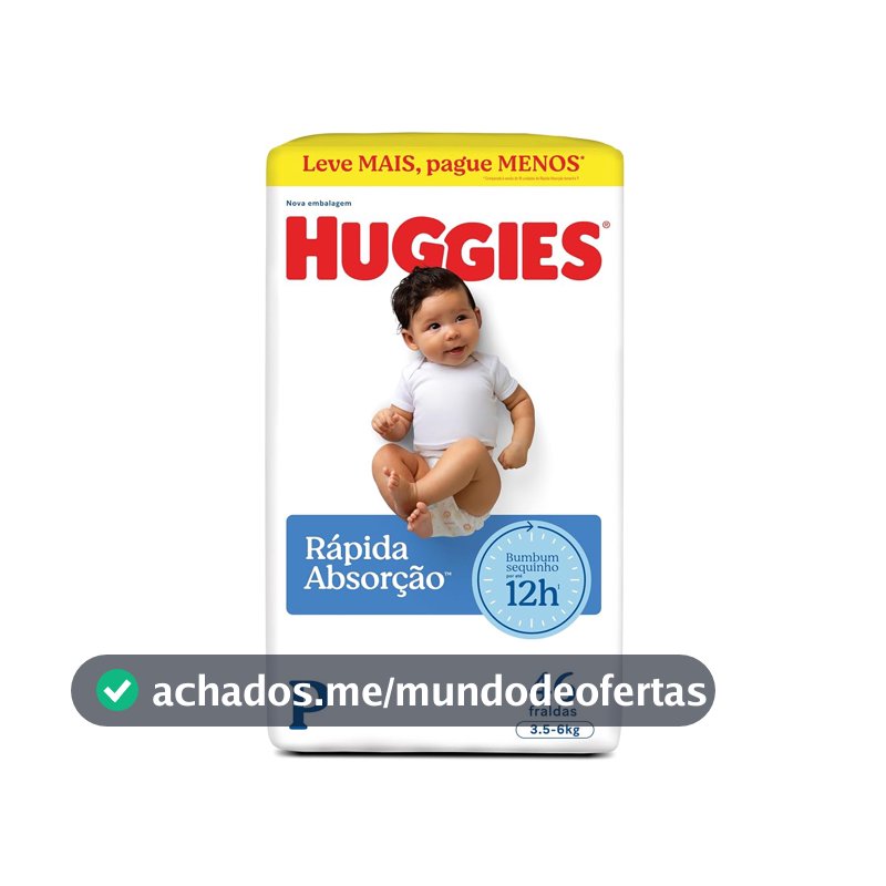 Fralda Huggies Tripla Proteção P - 46 fraldas