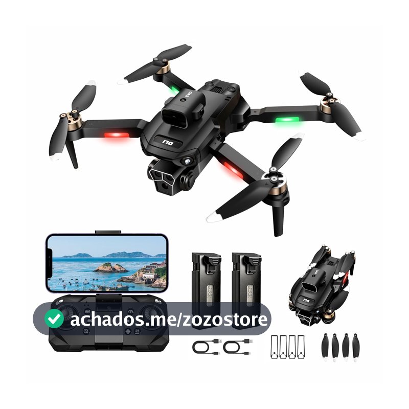 Drone DLI Y3 Max com Câmera 4K UHD, Mini Drone de Controle Remoto para Crianças e Adultos, Quadricóptero RC com Decolagem/Pouso em Um Toque, Manutenção de Altitude, Vira 3D, Selfie por Gestos, 2 Baterias – Ideal para Meninos e Iniciante