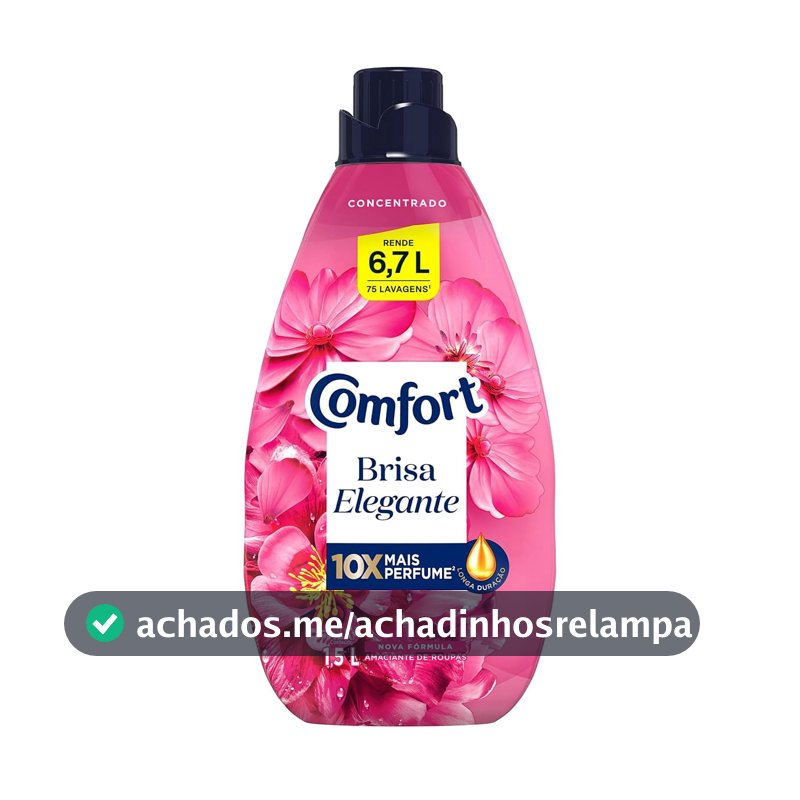 Amaciante de Roupa Concentrado Comfort, Brisa Elegante, 1,5L