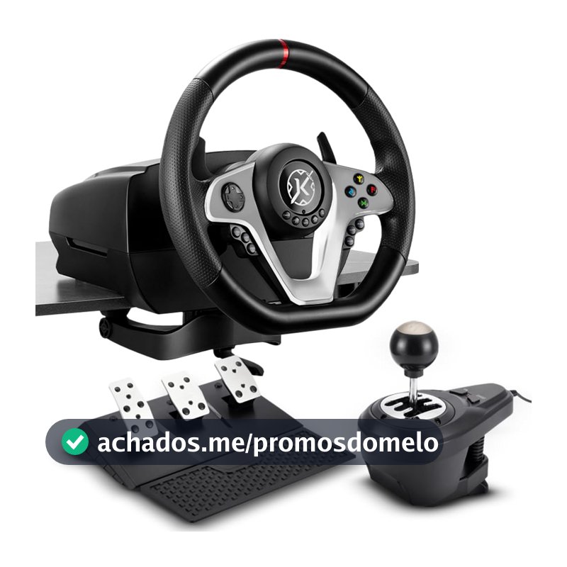 Kalkan Kit Simulador de Corrida G500 ProRacing Volante Pedais e Câmbio USB Force Feedback 3.2Nm 900° Compatível c/ PC, Xbox, PS4 - KLK00032