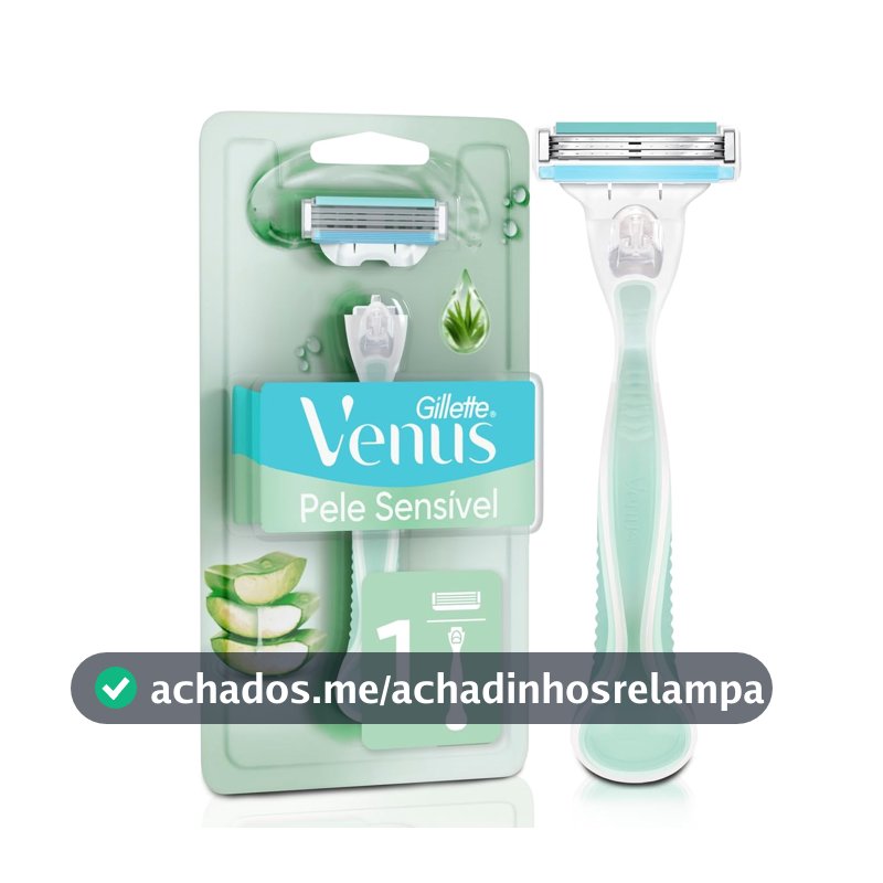 Gillette Venus Pele Sensível Aparelho de Depilar com Aloe Vera, 1 Unidade