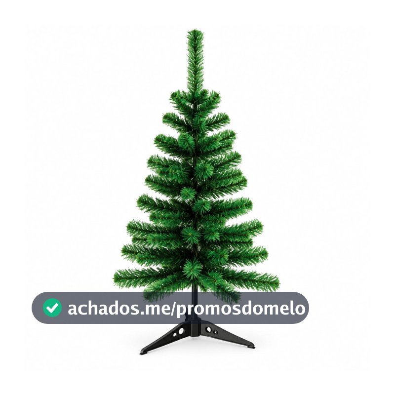 Árvore de Natal Verde 60m com 50 Galhos Base Plástica Compacta Fácil de Montar para Mesa e Decoração Natalina