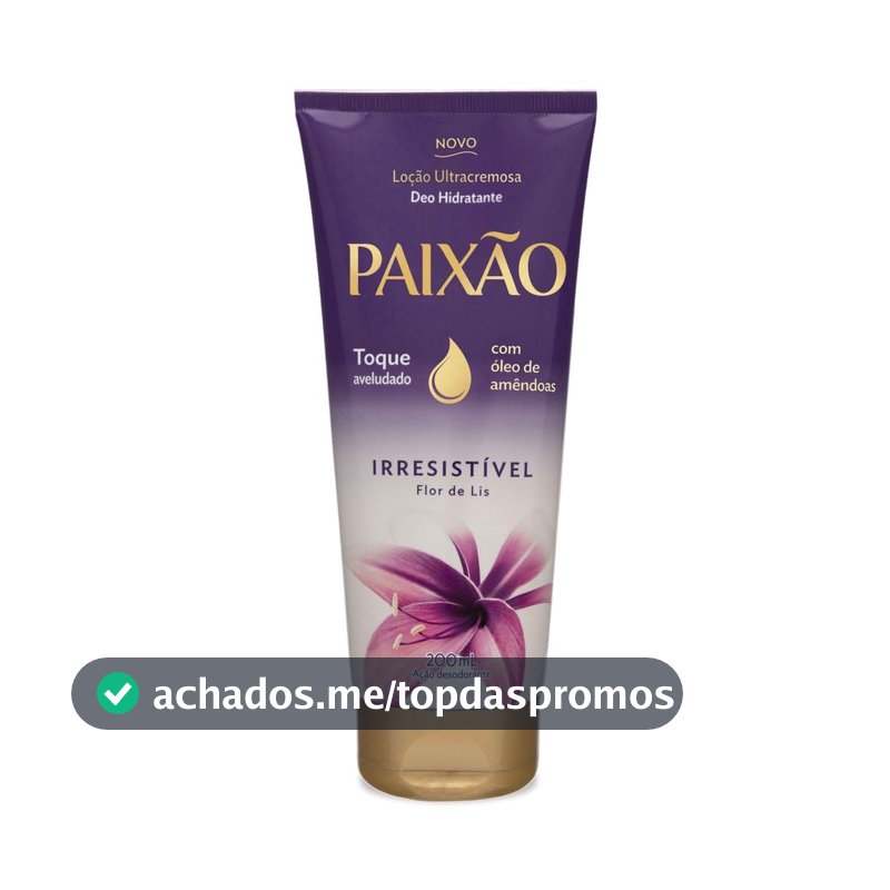 Paixão Loção Hidratante Ultracremosa Irresistível Flor De Lis Ação Desodorante 200Ml