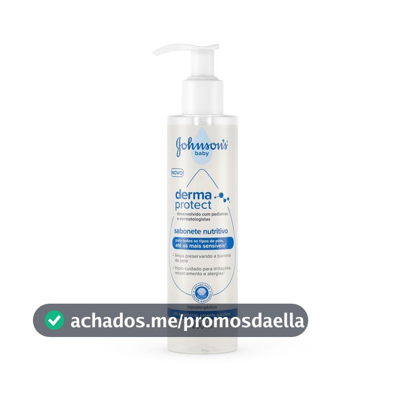 Sabonete Nutritivo Johnson's Baby Derma Protect, 200ml