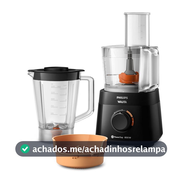 Philips Walita Multiprocessador PowerChop 600 Plus 4 em 1 600W, 110V
