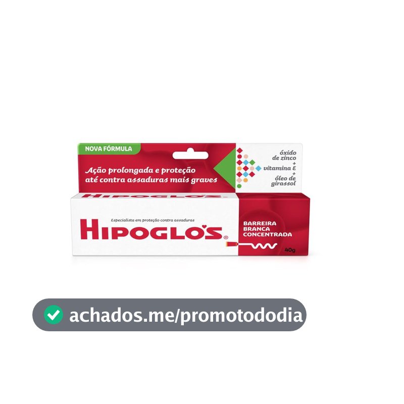 Creme Preventivo de Assaduras para Bebês Hipoglós, Fragrância Suave, 40g