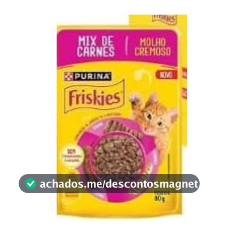 PURINA FRISKIES® Ração Úmida para Gatos Adultos Mix de Carnes 80g - 15 unidades